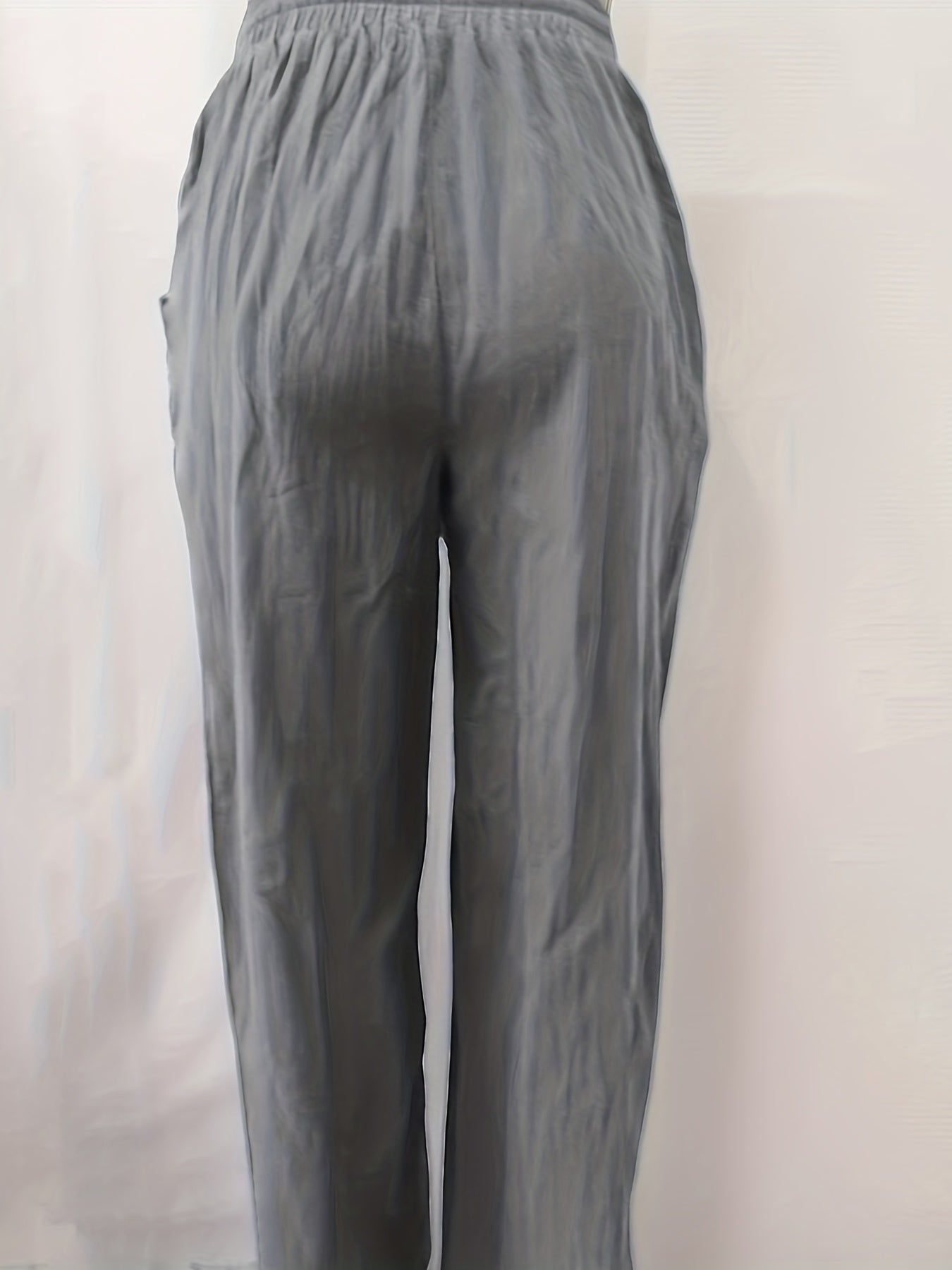 Minimalist Drawstring Wide Leg Pants Women's Clothing