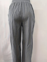 Minimalist Drawstring Wide Leg Pants Women's Clothing
