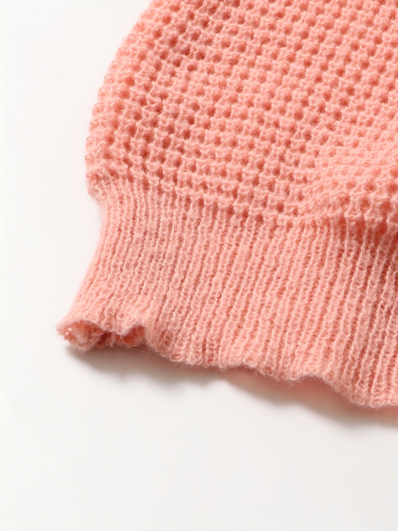 Solid Long Sleeve Round Neck Knitted Jumper
