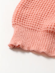 Solid Long Sleeve Round Neck Knitted Jumper