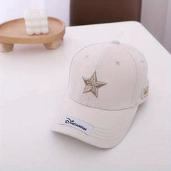 Star Embroidery Cap for Summer Outdoor Traveling