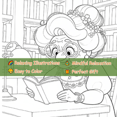 Deluxe Edition Vibrant Granny Adult Coloring Book 22 Pages 20x20cm