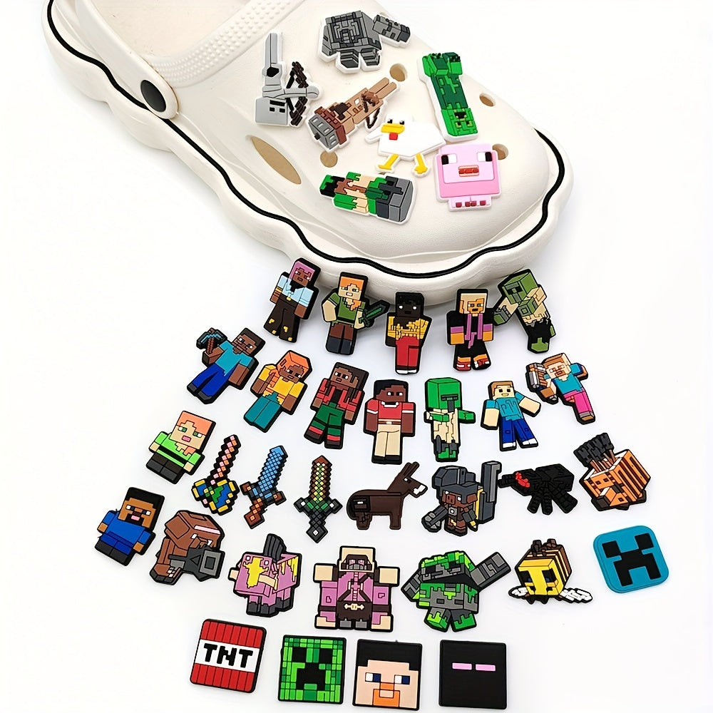 38pcs Anime Shoe Decoration Charms Shoe Buckles Shoe Accessories