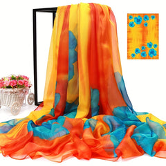 Boho Sunscreen Shawl Lightweight Scarf Long Travel Beach Towel