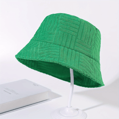 Striped Jacquard Bucket Hat Unisex Candy Sunshade Basin Hat Lightweight Fisherma