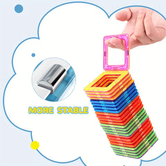 Large Magnetic Building Blocks DIY Toy with Wheels