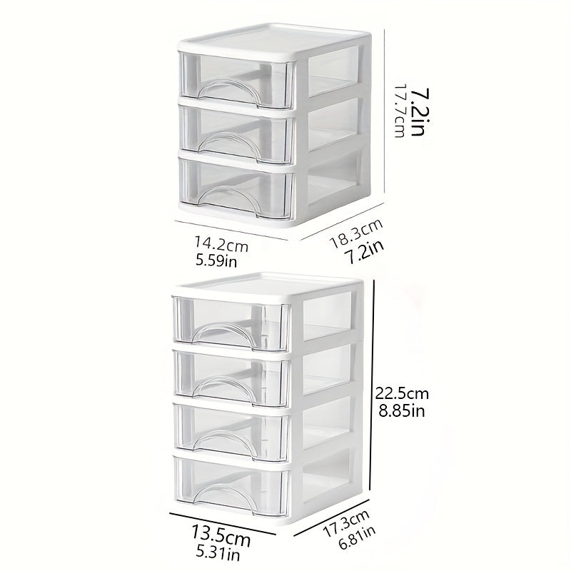 Desktop Transparent Storage Box Small Drawer Type Storage Rack