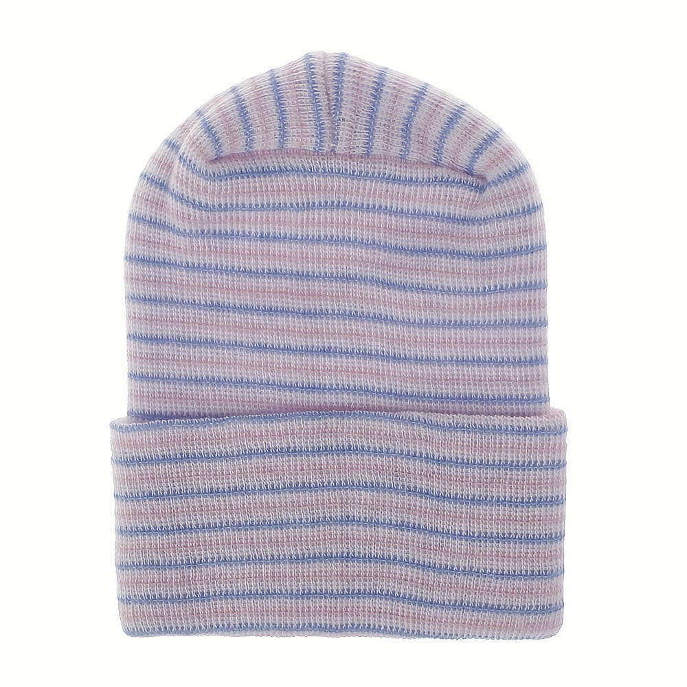 Kid's Warm Knit Beanie Hat, Double Layer Thickened, Soft Material