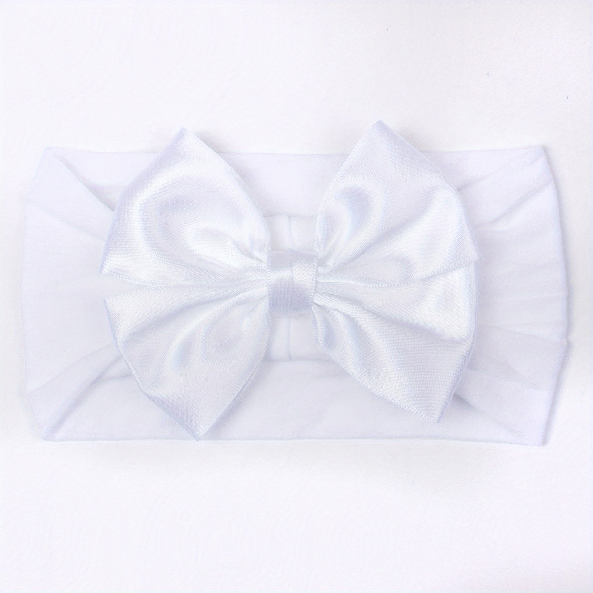Soft Nylon Ribbon Bow Headband for Baby Girls