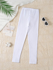 Girls Thin Leggings Elastic High Waist Tights Yoga Pants