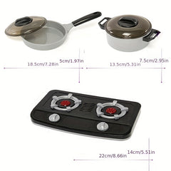 Kids Kitchen Toy Pot Set Cooking Simulation Kitchenware Boys Girls Cooking