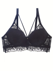 Bra Women's Plus Cross Front Padded Harness Bra