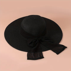 Sun Hat Wide Brim UV Protection Straw Hat Classic Floppy Beach Hats For Women