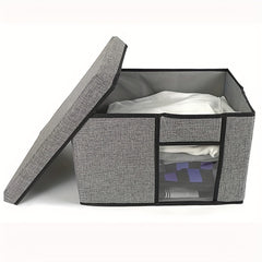 1pc Wardrobe Clothes Storage Bag Foldable Fabric Clothes Pants Finishing Bag