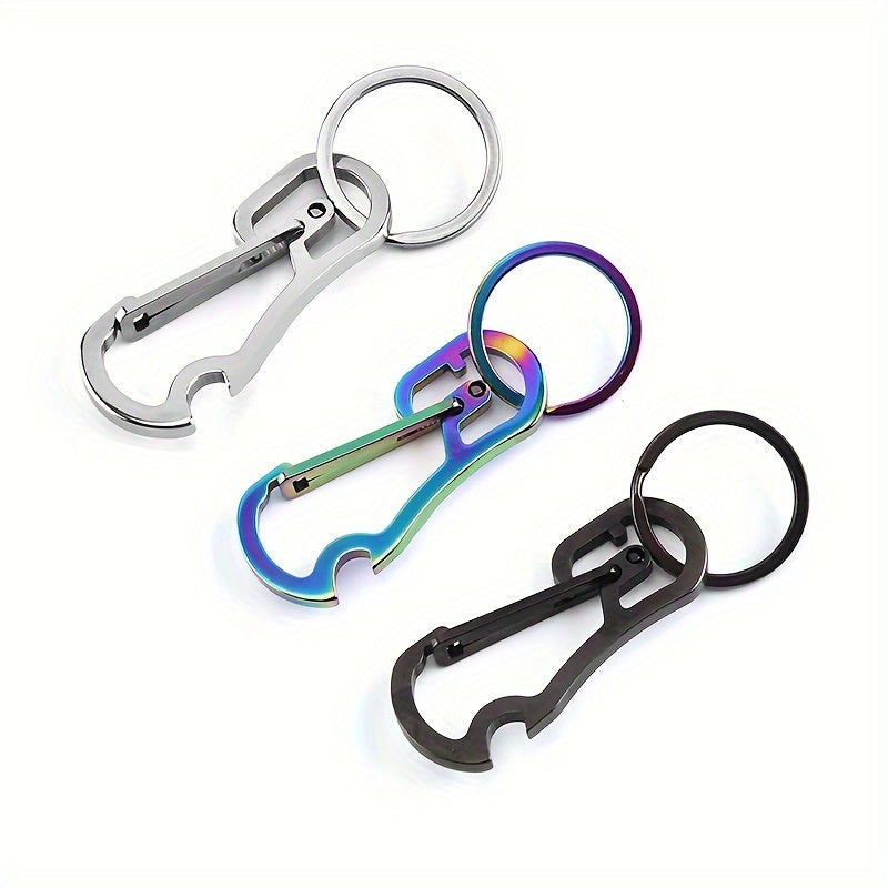 Stainless Steel Key Chain With Bottle Opener Multifunctional Keychain