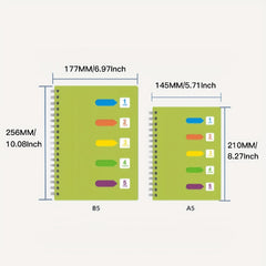 Cmdex Coil Notebook Spiral Thickened PP Office Classification