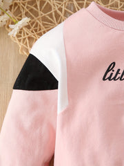 Baby Girl Sports Suit LITTLE GIRL Print Top & Pants
