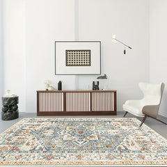 Large Boho Area Rug Vintage Persian Carpet Anti-slip Base Living Room Bedroom