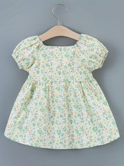 Sweet Bow Puffy Sleeve Dress Infant Toddler Princess Dress