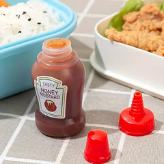 2pcs Mini Plastic Squeeze Pot Sauce Bottles for Home Kitchen