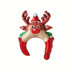 Christmas Headwear Aluminum Film Balloon - Santa Claus Christmas Hat