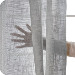 Linen Semi Blackout Curtain with Grommet Top for Privacy and Style