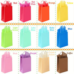 72pcs Small Gift Bags With 72 Sheets Paper 12 Colors Bulk Party Favor Bags