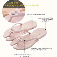 Men's Detachable Flip Flops Lightweight Portable Folding Slippers