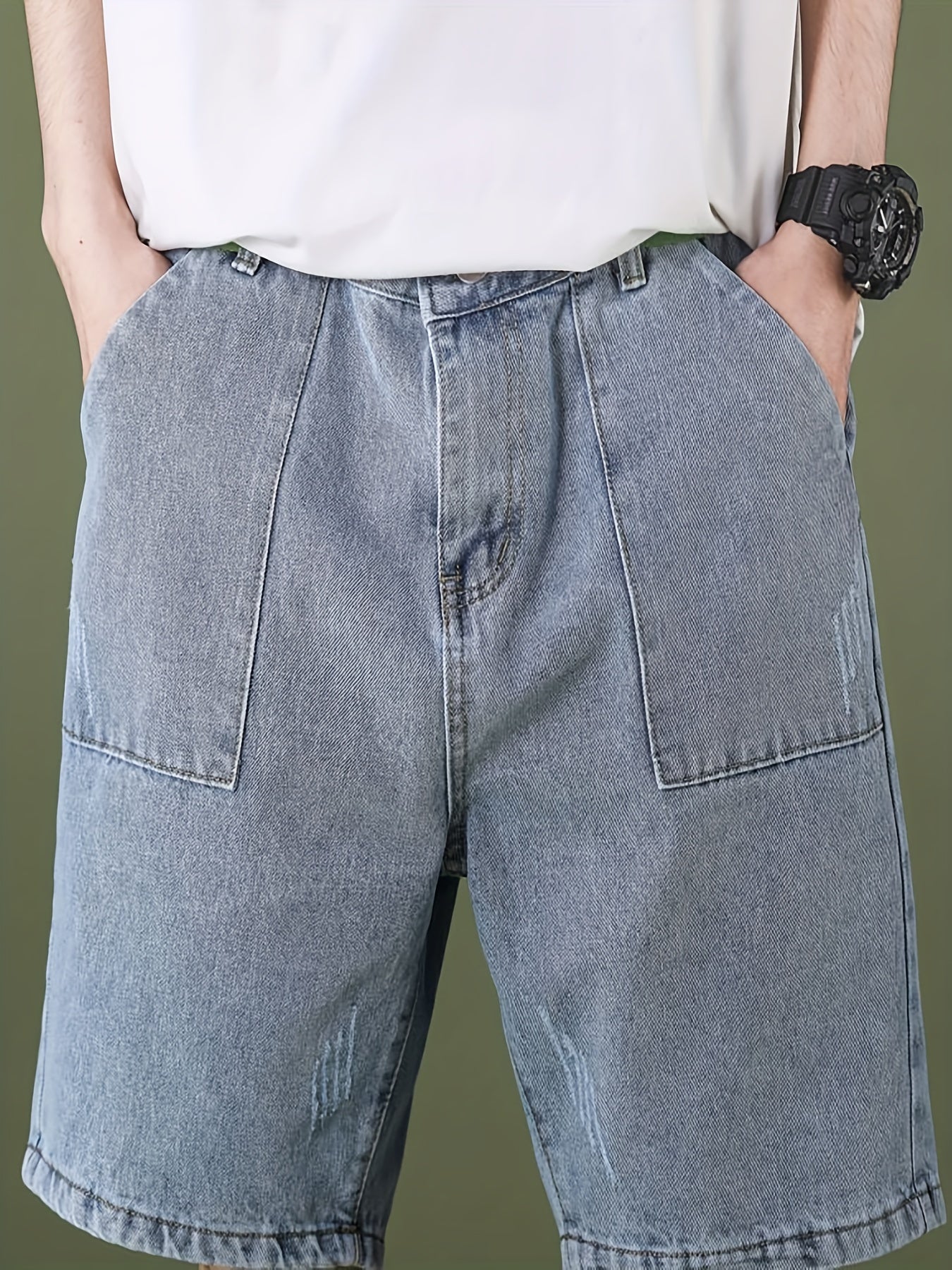 Men's Distressed Denim Shorts for Summer