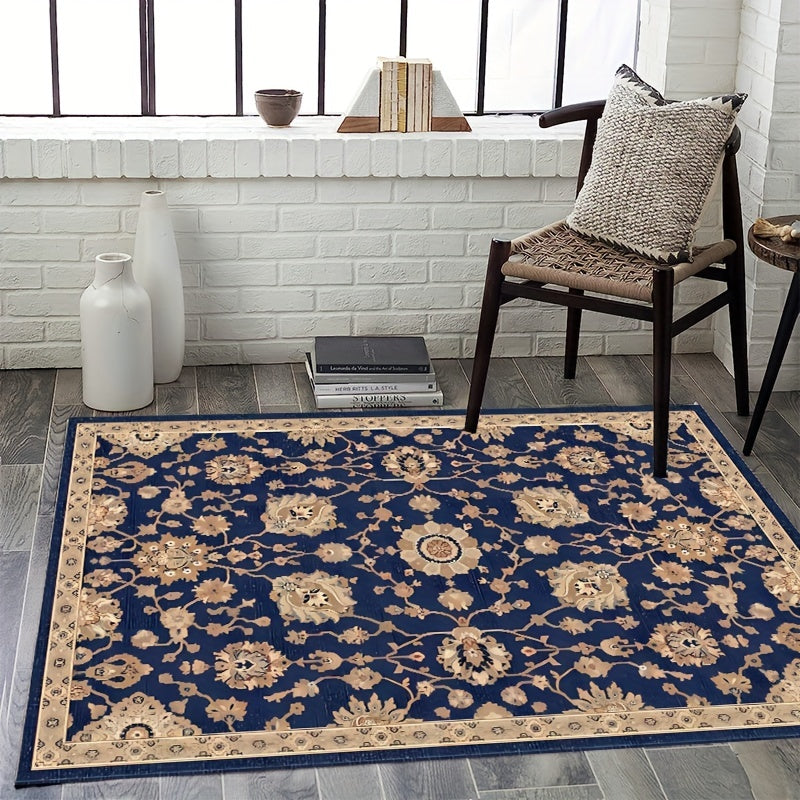 Dark American Classic Pattern Large Area Carpet