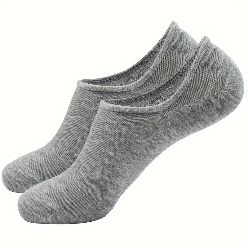 Solid Non slip Ankle Socks Soft Breathable Invisible Cotton Socks