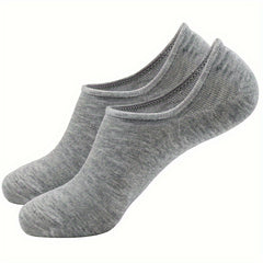 Solid Non slip Ankle Socks Soft Breathable Invisible Cotton Socks