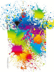 Men's Splatter Graphic T Shirt for Summer Outdoor Activities
