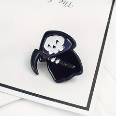 Skull Sickle Death God Brooch Ghost Robe Hoe Jacket Accessory