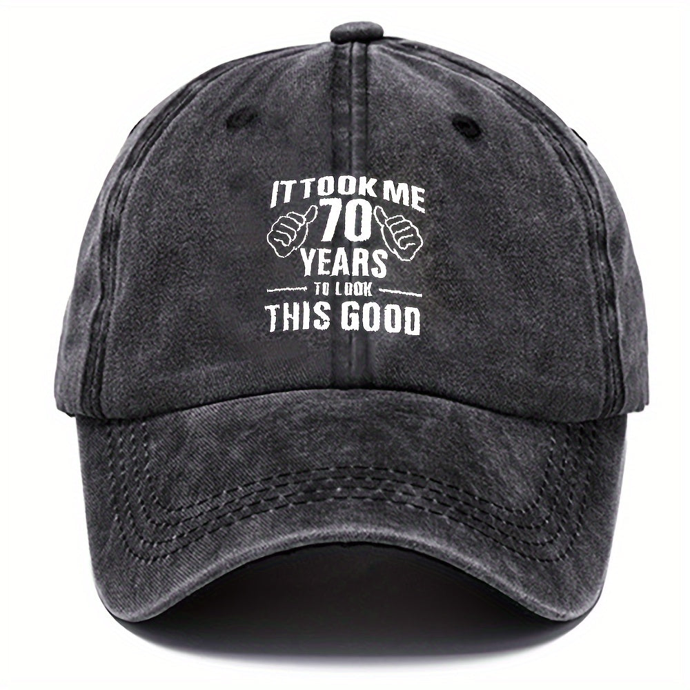 Letter Printed Washed Cotton Baseball Cap Sun Protection Hat