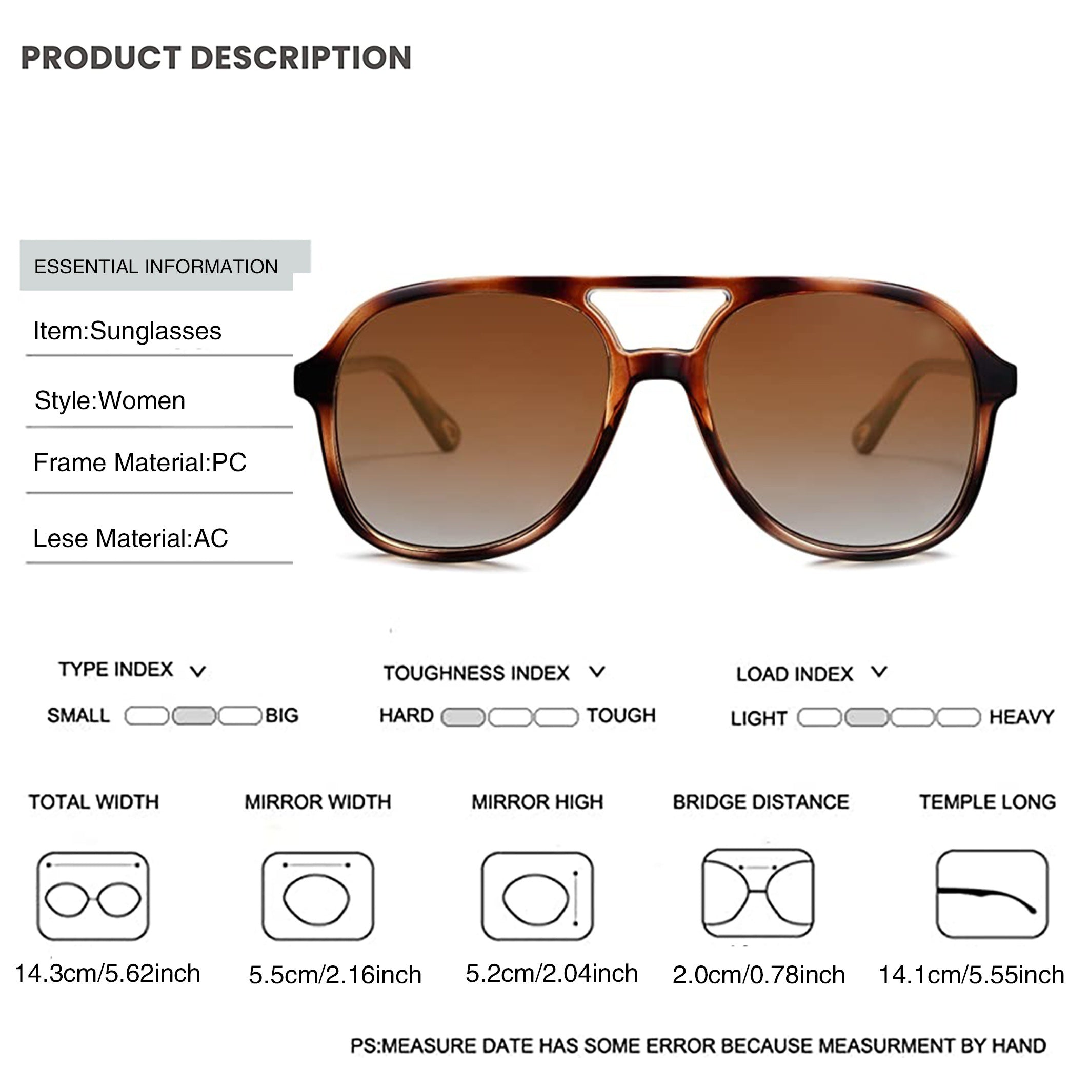 Men's Retro Square Polarized Aviator Sunglasses 70s Style