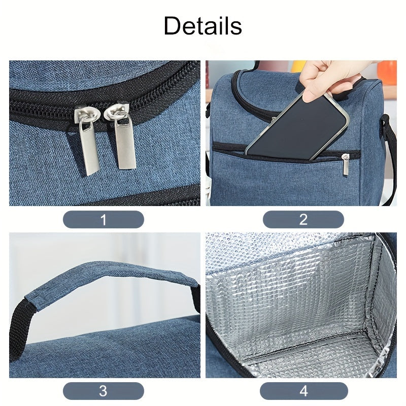 Insulated Portable Lunch Bag Waterproof Thermal Cooler Bag Large Capacity