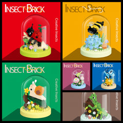 Insect Brick Building Blocks - Bee Snail Butterfly Design - Mixed
