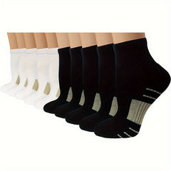 Men's Mid Crew Sport Socks - Sweat Absorbing Nylon Blend - Comfy & Breathable