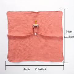 Kids' Red Cotton Comfort Towel w/ Pacifiers - High Temp Disinfection