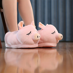 Men's Plush Piglet Home Slippers Cozy House Shoes
