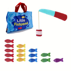 22pcs Fishing Game Set for Kids with Fishing Pole, Fish, Buckets, Mat Cloth