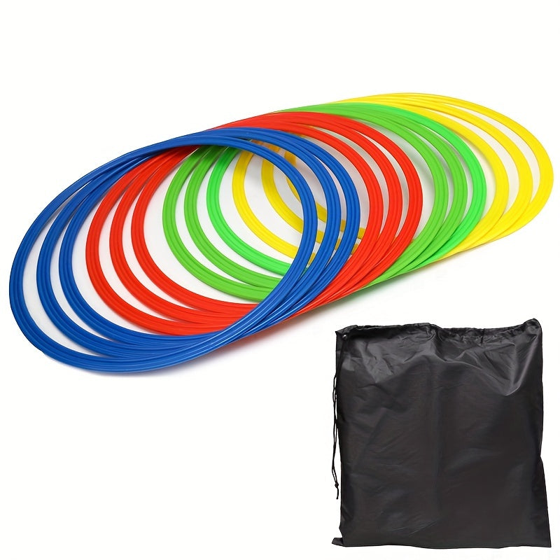 12pcs Colorful Toss Rings for Agility Practice Indoor/Outdoor Play