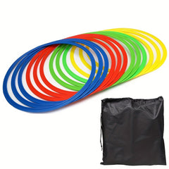 12pcs Colorful Toss Rings for Agility Practice Indoor/Outdoor Play