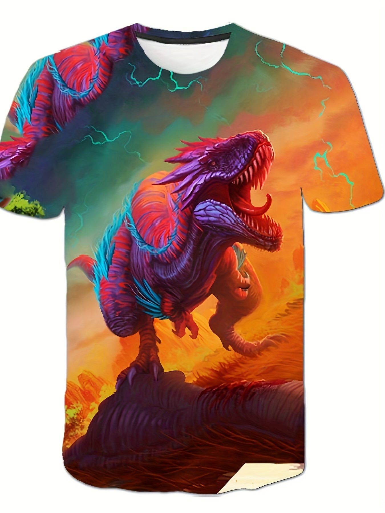Boys' Dino Graphic T-Shirt for Summer Fun