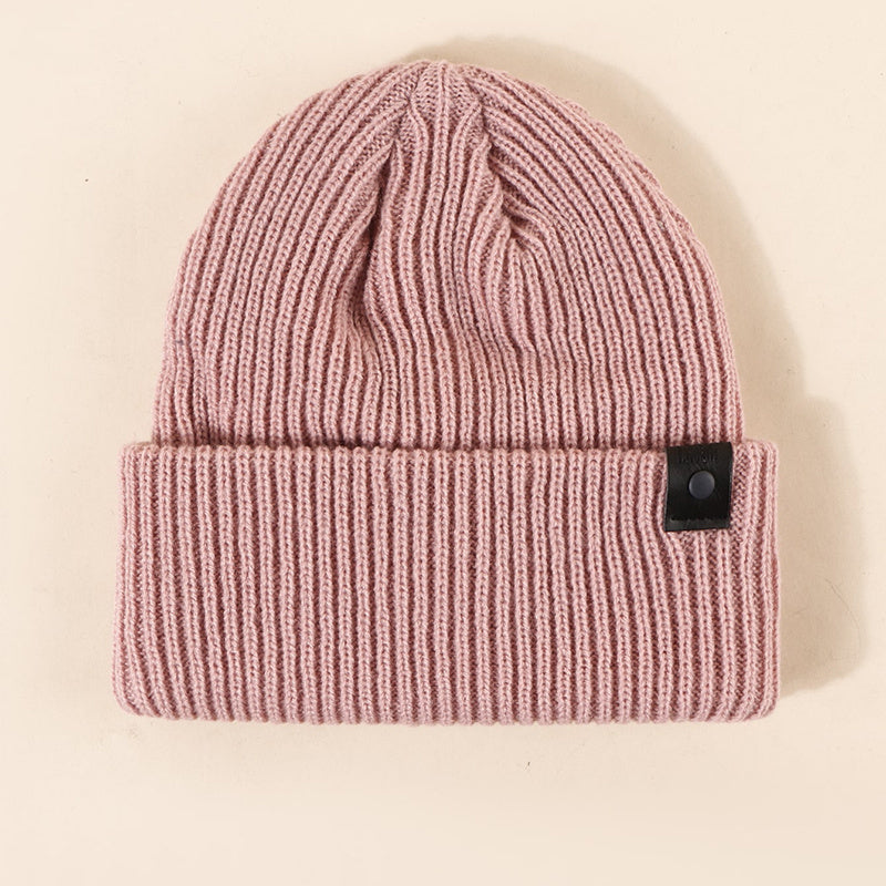 Embroidered Buckle Knit Hat Woolen Cap Unisex Hip hop Cap