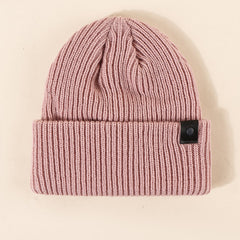 Embroidered Buckle Knit Hat Woolen Cap Unisex Hip hop Cap