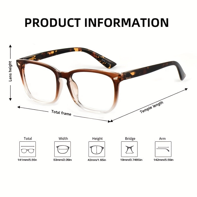 Classic Square Frame Anti Light Glasses Retro Glasses
