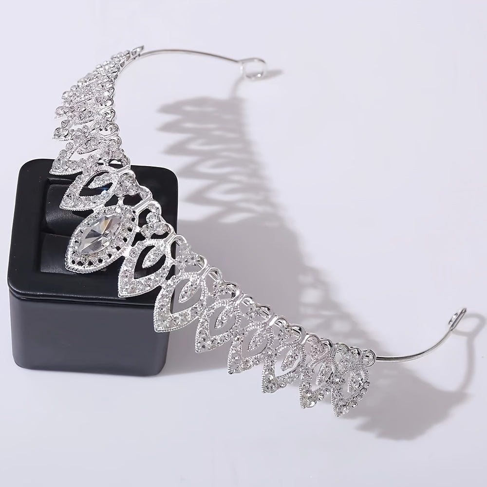 Crystal Crown Rhinestones Tiara Headband Bridal Wedding Veil