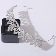 Crystal Crown Rhinestones Tiara Headband Bridal Wedding Veil
